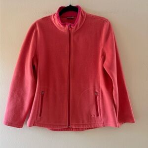 Talbots Women’s Coral/Pink Polar Fleece Lightweight Jacket